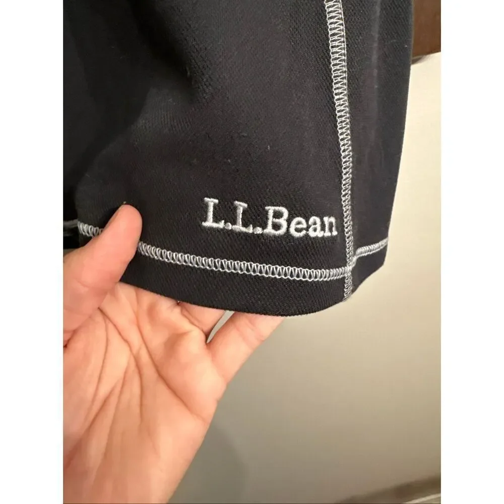 L.L. Bean Black Stretch Short Sleeve Round Neck Midweight Jersey T-Shirt Size XS